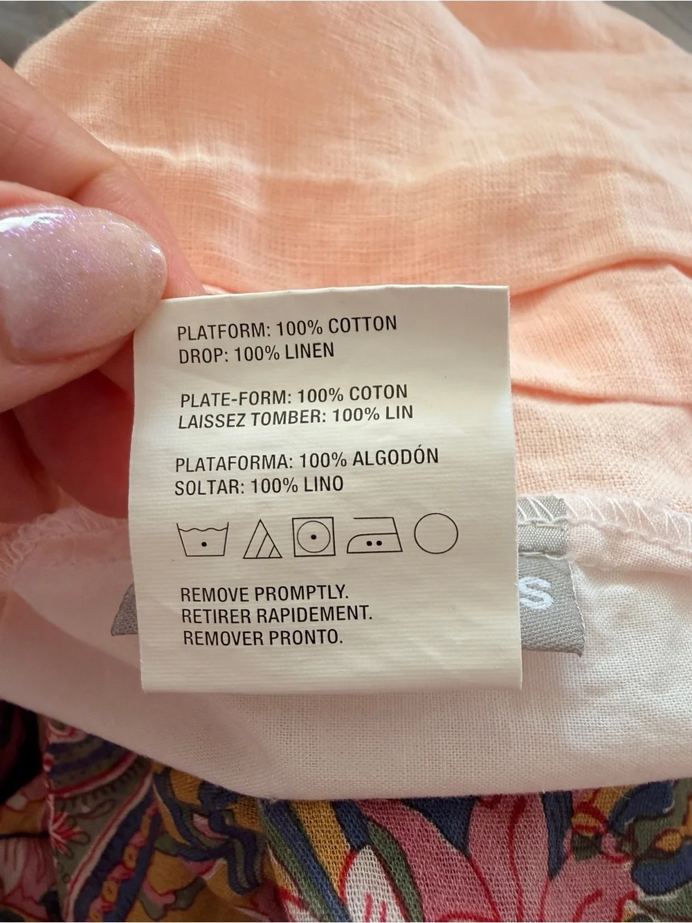 Crate & kids Linen Crib Skirt in pale Pink.